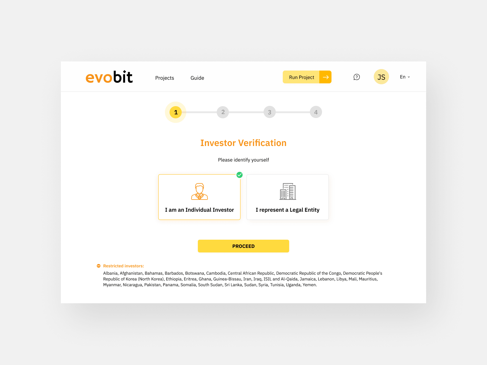 KYC Verification for evoBit Launchpad