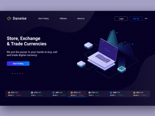 Landing Page for Daxwise Exchange