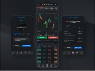 Mobile Trading Screens for DueDEX Exchange