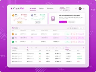 Account Dashboard Screen for a Simple Crypto DEX