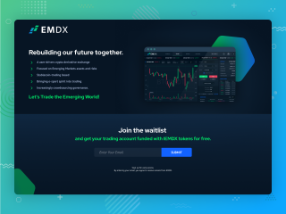 Waitlist Landing Page for EMDX Crypto DEX