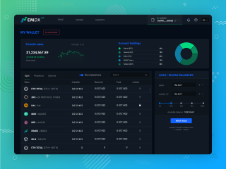 Wallet Screen for EMDX Crypto DEX