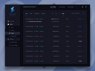 Wallet History for Skyrus Exchange