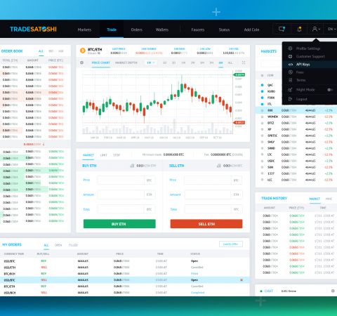 Tradesatoshi Trading Terminal Light